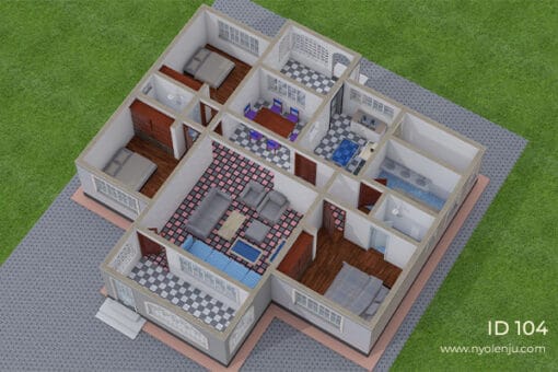 3 Bedroom house plan - Nyolenju Structures Limited (1)