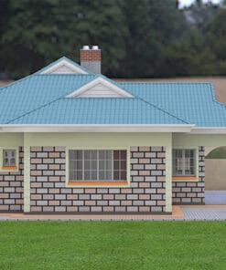 3 Bedroom house plan 102 left side view