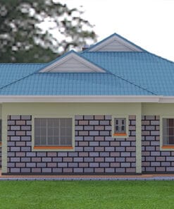 3 Bedroom house plan 102 right side view