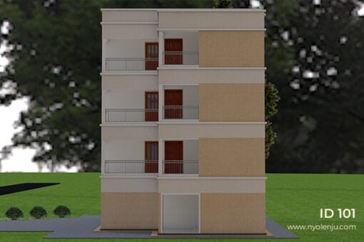 Multi-Family 3 Bedroom Apartment House Plan - ID 101 - Image 5