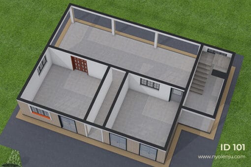 Multi-Family 3 Bedroom Apartment House Plan - ID 101 - Image 6