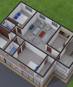 3 bedroom apartment; floor plan for an apartment