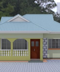 2 Bedroom House Plan 123 front view
