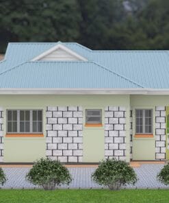 2 Bedroom House Plan 123 left side view