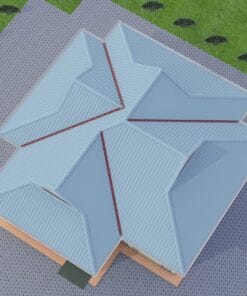 2 Bedroom House Plan 123 aerial view