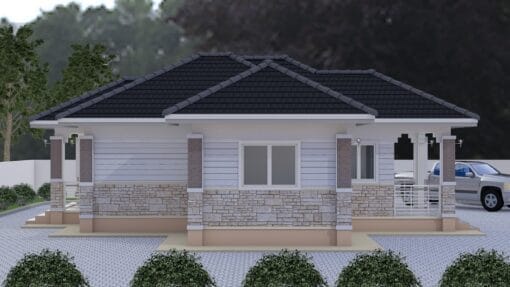 2 bedroom house 118 left side view