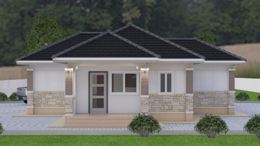 2 bedroom house 118 rear view