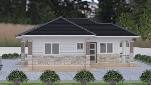 2 bedroom house 118 right side view