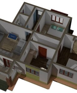 2 bedroom house 119 3D floor plan