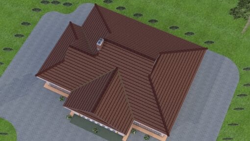 3 Bedroom House 112 aerial view