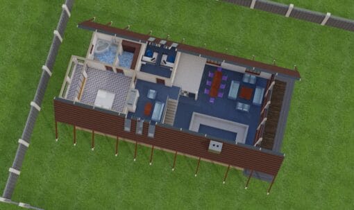 Open concept living spaces