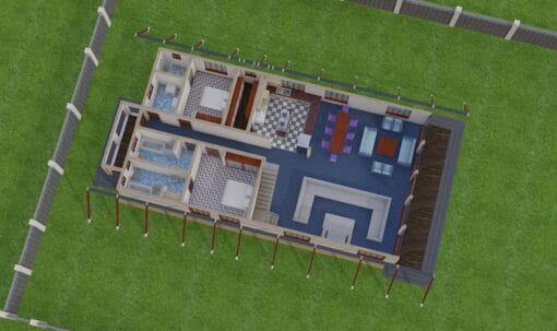 Open plan lounge and kitchen, multifunctional spaces