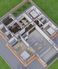 Open plan lounge and kitchen