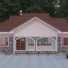 3 Bedroom House Plan 124 front view