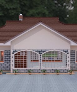 3 Bedroom House Plan 124 front view