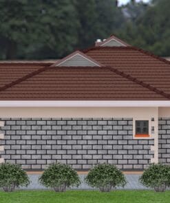 3 Bedroom House Plan 124 right side view