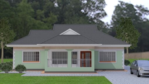 Affordable house construction; 3 bedroom house plan - ID 125; country house plan designs