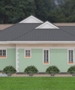 3 Bedroom House Plan 125 left side view