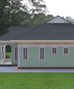 3 Bedroom House Plan 125 right side view