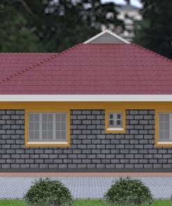 3 Bedroom House Plan 127 right side view