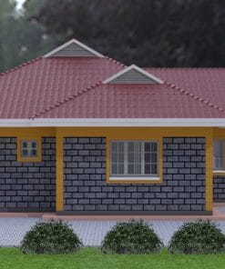 3 Bedroom House Plan 127 left side view