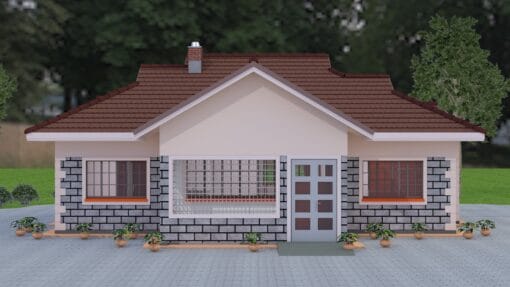 3 bedroom house plan - ID 129; Simple design house plans