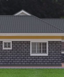 3 Bedroom House Plan 130 left side view