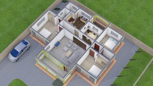 Simple 3 bedroom house plan design