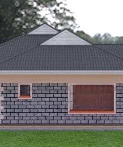 3 bedroom house plan 117 left side view