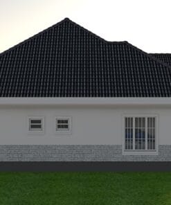 4 bedroom house plan 120 left side view