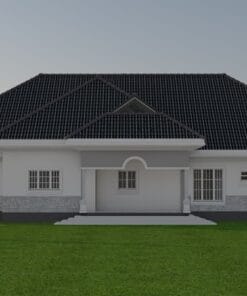 4 bedroom house plan 120 rear view