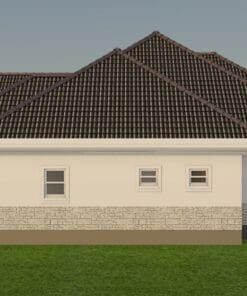 4 bedroom house plan 120 right side view