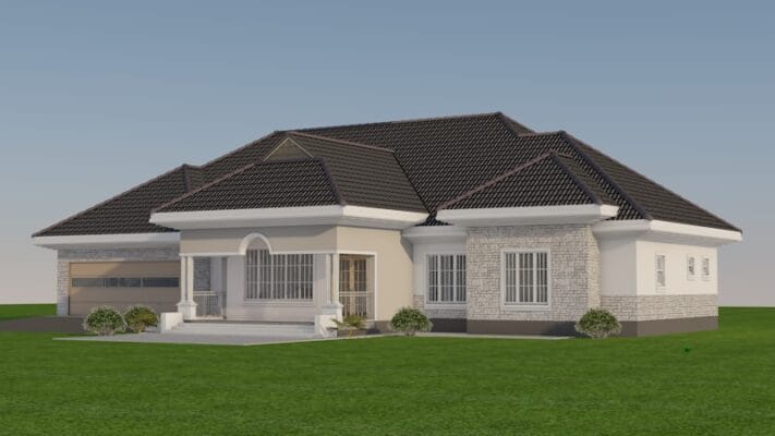 4 bedroom house plan with garage, one of the best house plans