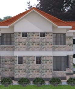 8 Bedroom House Plan 128 left side view