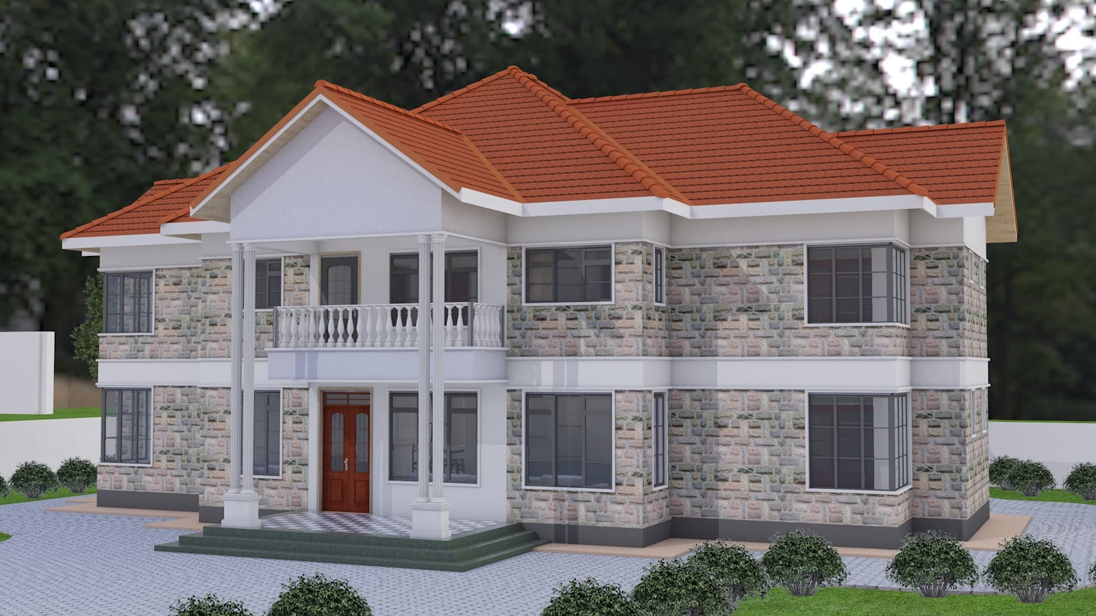 8-Bedroom House Plan Design; Duplex 2 story house; mansion house plan