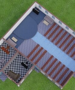 Church plan 116 3D aerial view 1