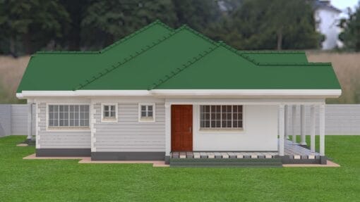 4 bedroom house plan green roof