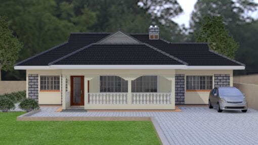 one story 3 bedroom house plan