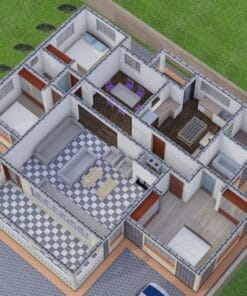 3 Bedroom House Plan 137 3D floor plan