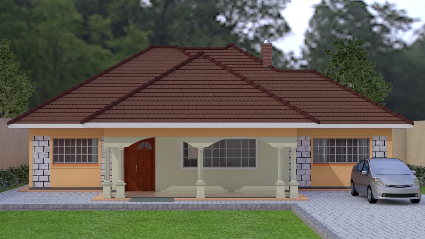 Spacious 3 bedroom house plan