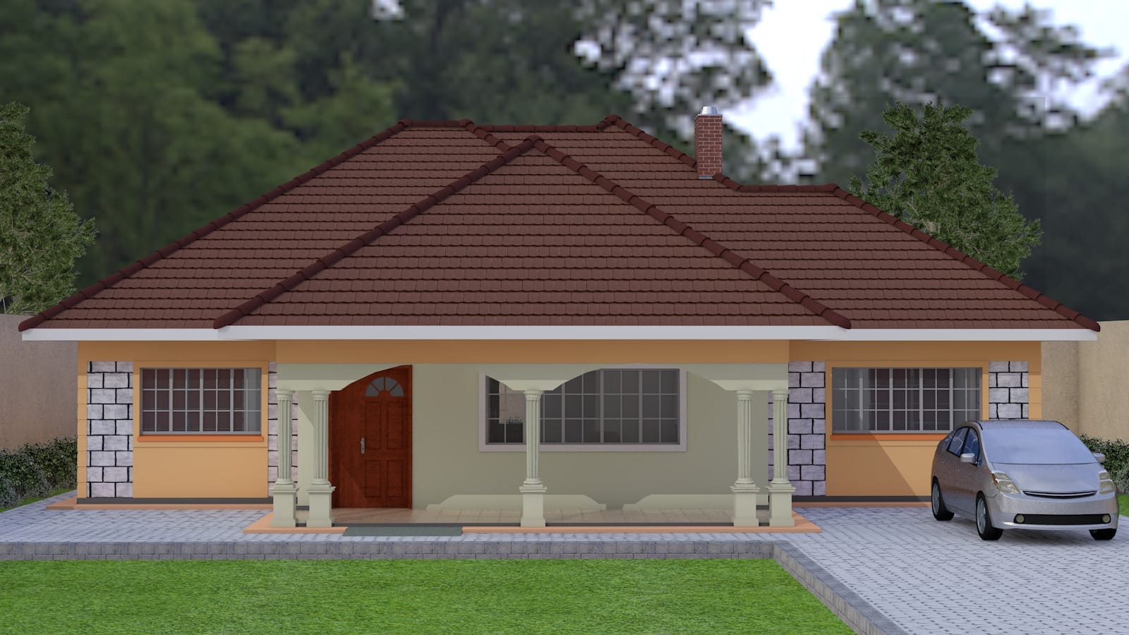 Spacious 3 bedroom house plan