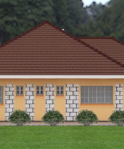 3 Bedroom House Plan 138 left view