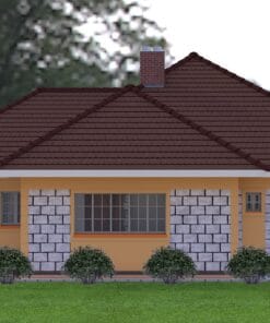 3 Bedroom House Plan 138 right view