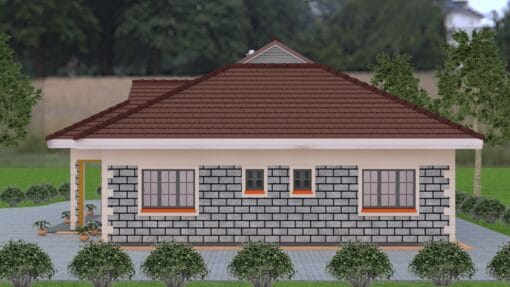 3 Bedroom House Design Right Side View