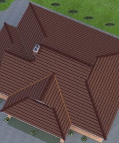 3 Bedroom house plan roof