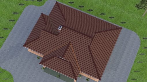 3 Bedroom house plan roof