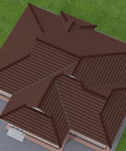 3 Bedroom House Plan ID 132 aerial view