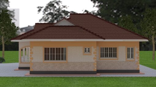 3 Bedroom House Plan ID 132 right side view