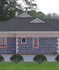 3 Bedroom House Plan ID 133 left side view