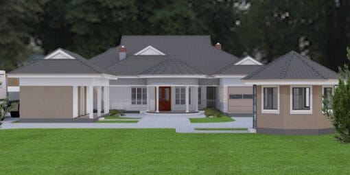 4 Bedroom House Plan with DSQ and Gazebo